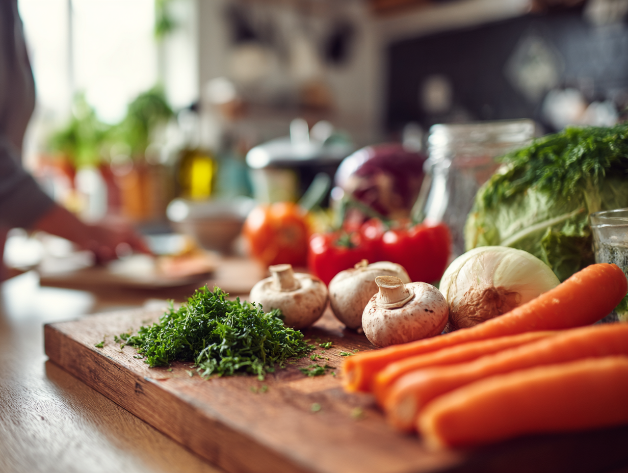 Процес приготування здорової домашньої їжі